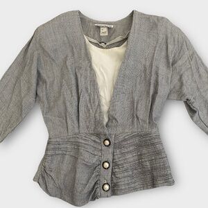 Vintage Sheri Martin Women’s Blazer Jacket Suit Top Size 10 Shoulder Pads NWT